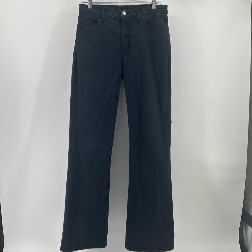 NYDJ Jeans Women's 10 Blue Stretch Mid Rise Mom Bootcut Classic Fit Dark Wash
